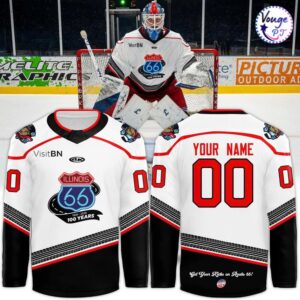 Bloomington Bison Honoring The Centennial Of Route 66 Hockey Jersey