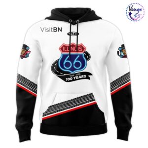 Bloomington Bison Honoring The Centennial Of Route 66 Hoodie 2
