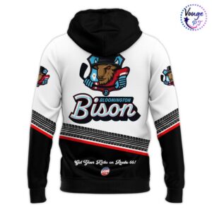 Bloomington Bison Honoring The Centennial Of Route 66 Hoodie 3