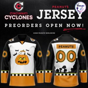 Cincinnati Cyclones x Peanuts Day Limited Hockey Jersey 1