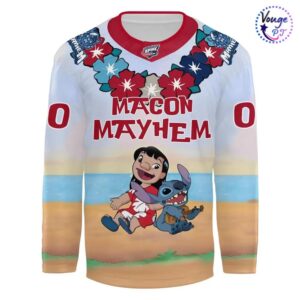 Macon Mayhem x Lilo Stitch 2026 New Hockey Jersey 2