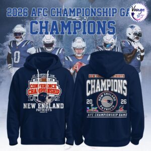 New England Patriots Football AFC Champions 2026 Limited Hoodie