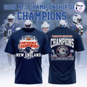 New England Patriots Football AFC Champions 2026 Limited T-Shirt