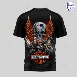New England Patriots Harley Davidson NFL Super Bowl T Shirt 4