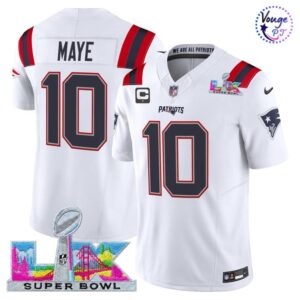 New England Patriots Super Bowl 2026 Limited Football Jersey 3