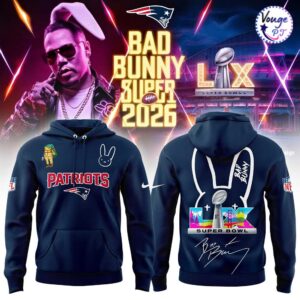 New England Patriots x Bad Bunny Super Bowl 2026 Hoodie