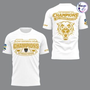 Nottingham Panthers 2026 Continental Champions Limited T Shirt 2