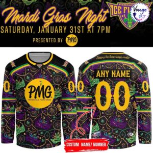 Pensacola Ice Flyers 2026 Mardi Gras Night Limited Hockey Jersey