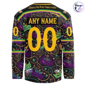 Pensacola Ice Flyers 2026 Mardi Gras Night Limited Hockey Jersey 3