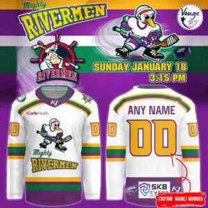 Peoria Rivermen Mighty Ducks Night 2026 New Hockey Jersey
