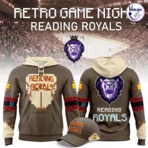 Reading Royals Hockey 2026 Retro Game Night Hoodie 1