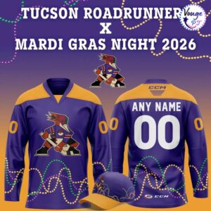 Tucson Roadrunners Hockey Mardi Gras 2026 Hockey Jersey