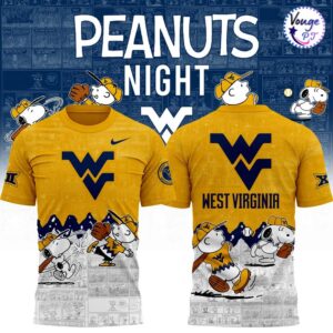 West Virginia Mountaineers 75th Anniversary of Peanuts 2025 T-shirt