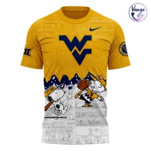 West Virginia Mountaineers 75th Anniversary of Peanuts 2025 T shirt 2