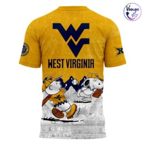 West Virginia Mountaineers 75th Anniversary of Peanuts 2025 T shirt 3