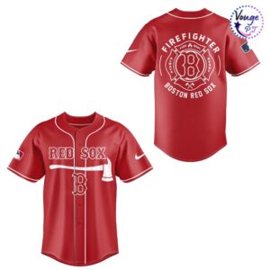 Boston Red Sox Firefighter Application Baseball Jersey 2