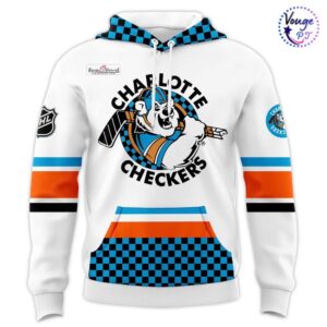 Charlotte Checkers Hockey Throwback 90s Hoodie 2