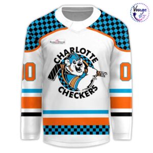 Charlotte Checkers Hockey Throwback 90s Limited Jersey 2