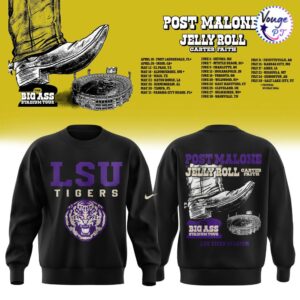 LSU Tigers x Post Malone x Jelly Roll The BIG ASS Stadium Tour 2026 Sweatshirt