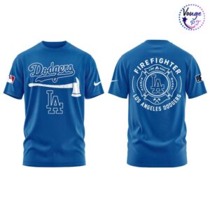 Los Angeles Dodgers Firefighter Application T Shirt 2