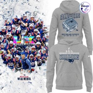 New England Patriots Super Bowl 2026 Hoodie