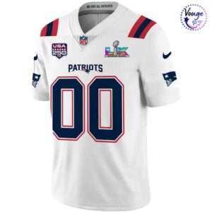New England Patriots Super Bowl LX Patch Tundra Fashion Game Football Jersey 2