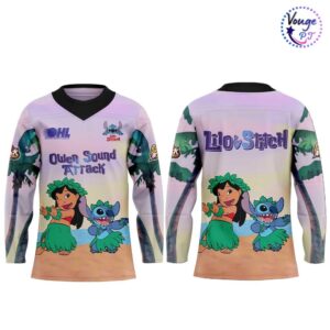 Owen Sound Attack x Lilo Stitch Hockey Jersey 2