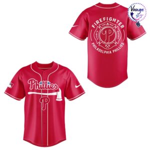 Philadelphia Phillies Firefighter Application Baseball Jersey 2