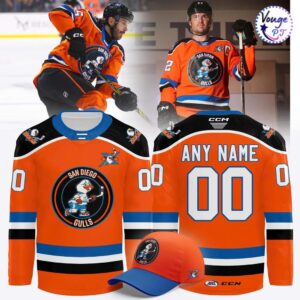 San Diego Gulls Hockey 10 Year Anniversary Hockey Jersey 1