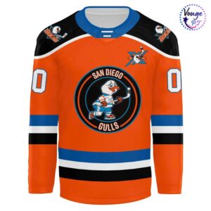 San Diego Gulls Hockey 10 Year Anniversary Hockey Jersey 2