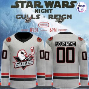 San Diego Gulls Hockey 2026 Star Wars Night Hockey Jersey