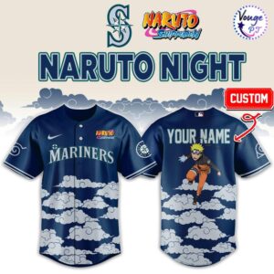 Seattle Mariners NARUTO NIGHT Limited Edition Baseball Jersey 1