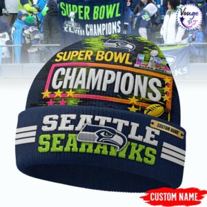 Seattle Seahawks Super Bowl LX – 2026 NFL Beanie 2
