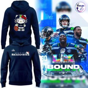 Seattle Seahawks x Hello Kitty Super 2026 Bowl Hoodie 1