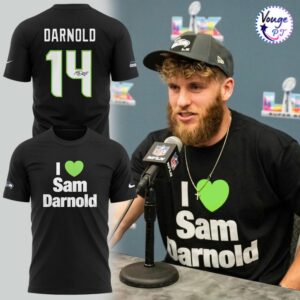 Seattle Seahawks x Sam Darnold Super Bowl 2026 T Shirt 1