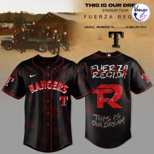 Texas Rangers x Fuerza Regida – This Is Our Dream Stadium Tour 2026 Baseball Jersey
