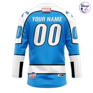Wheeling Nailers x Marvel Super Hero 2026 Hockey Jersey 3