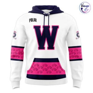 Worcester Railers Hockey 2026 Pink in the Rink Hoodie 2