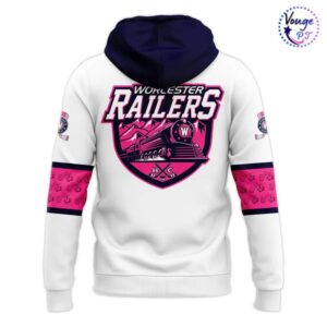Worcester Railers Hockey 2026 Pink in the Rink Hoodie 3