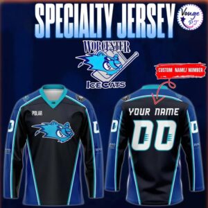 Worcester Railers Hockey IceCats Specialty Hockey Jersey 1