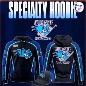 Worcester Railers Hockey IceCats Specialty Hoodie 1