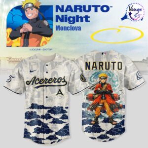 Acereros de Monclova x Naruto Night 2026 Baseball Jersey 2