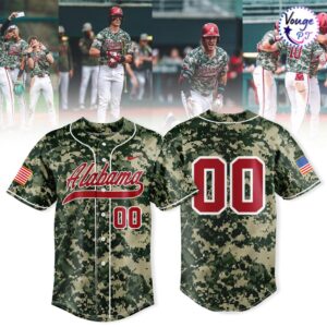 Alabama Crimson Tide Digital Camo Baseball Jersey
