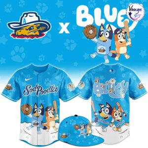 Amarillo Sod Poodles x Bluey Night Limited Edition Baseball Jersey
