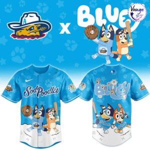 Amarillo Sod Poodles x Bluey Night Limited Edition Baseball Jersey 2