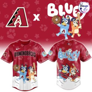 Arizona Diamondbacks x Bluey Night Limited Edition Baseball Jersey 2