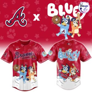 Atlanta Braves x Bluey Night Limited Edition Baseball Jersey 2