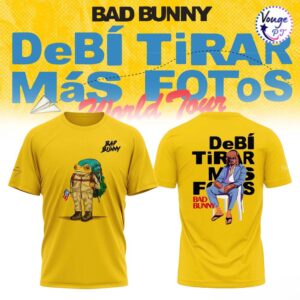Bad Bunny Debi Tirar Mas Fotos World Tour T Shirt 3