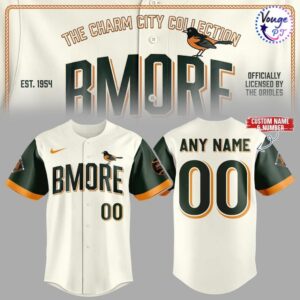 Baltimore Orioles Charm City Collection Custom Baseball Jersey