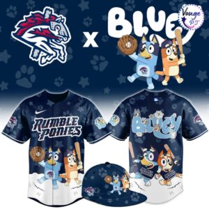 Binghamton Rumble Ponies x Bluey Night Limited Edition Baseball Jersey